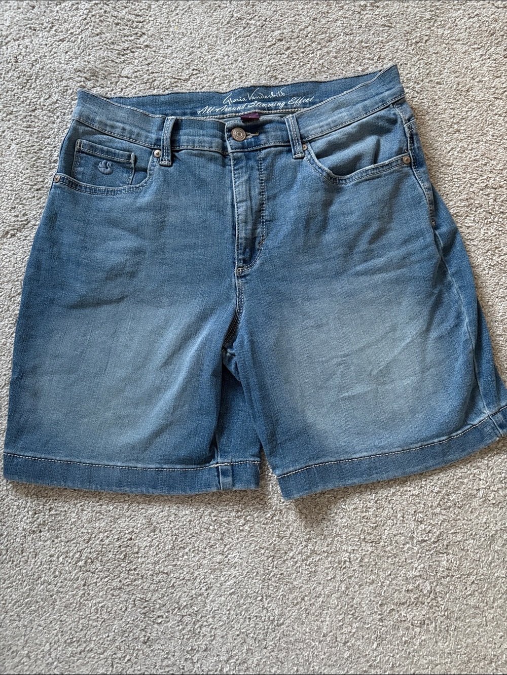 Gloria Vanderbilt Light Blue Denim Bermuda Shorts